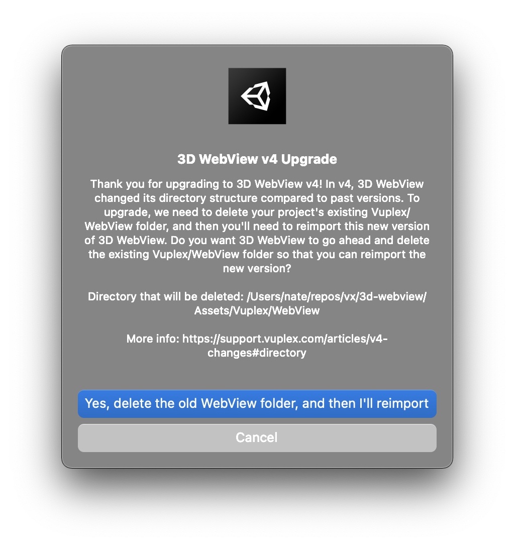 v4 migration prompt